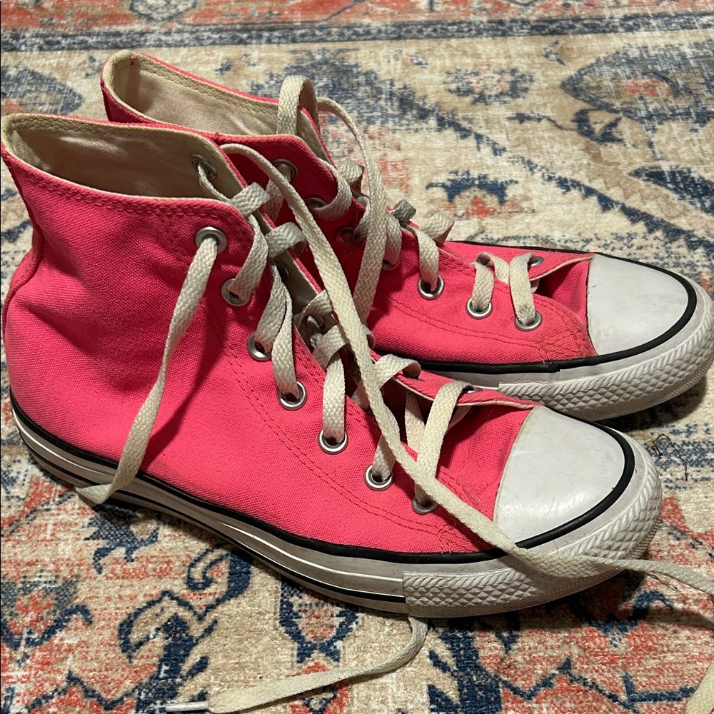 Pink High-Top Women's Sneakers